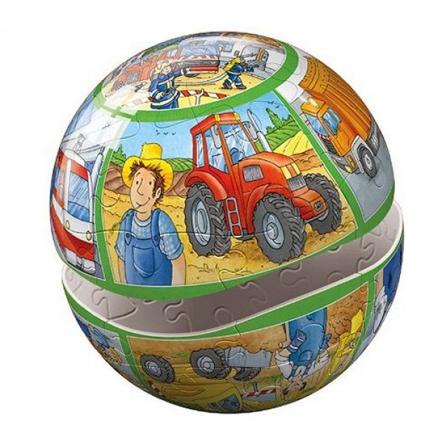 Puzzle Ball 24 pièces - A la ferme - Ravensburger-11482