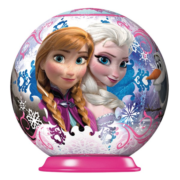 Puzzle Ball 3D 54 pièces : La Reine des Neiges (Frozen) : Anna et Elsa - Ravensburger-77678