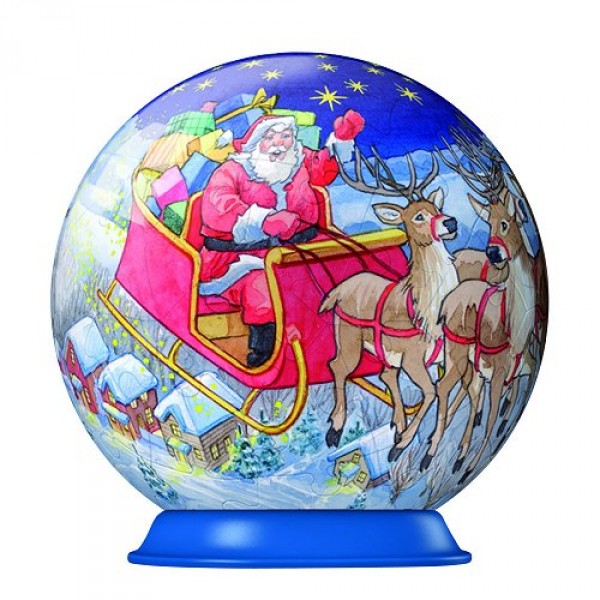 Puzzle ball 54 pièces - Boule de Noël : La tournée du Père Noël - Ravensburger-11865-03