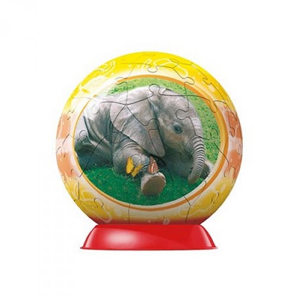 Puzzle Ball 60 pièces - Bébé animal : Eléphant - Ravensburger-09706-4