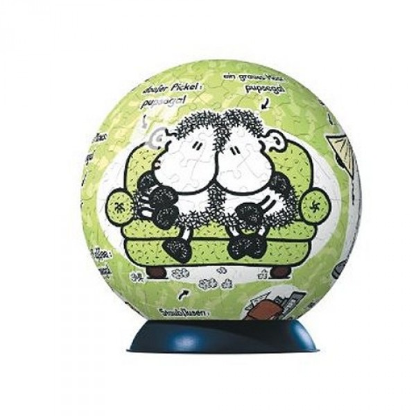 Puzzle Ball 60 pièces - Pupsegal - Sheepworld : En tête à tête - Ravensburger-09704-1