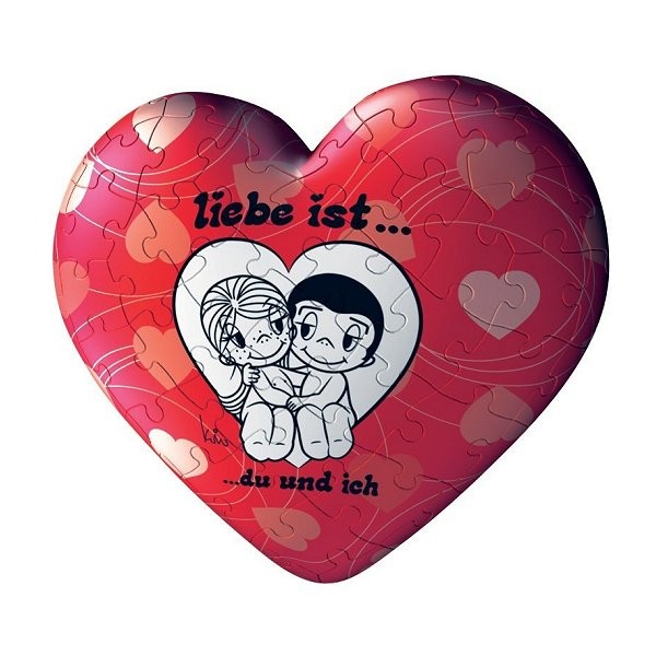 Puzzle ball 60 pièces coeur - Liebe ist... Toi et moi - Ravensburger-11412-1
