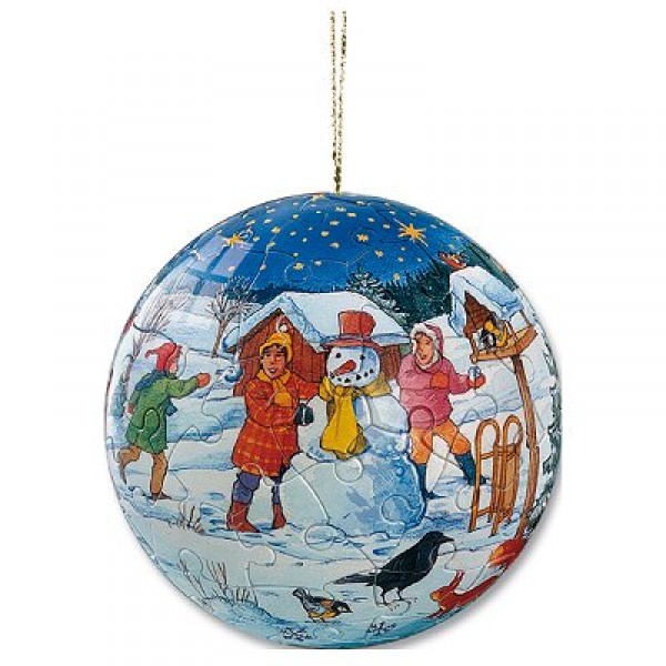 Puzzle ball 60 pièces - Noël : Jeux dans la neige - Ravensburger-09493-5