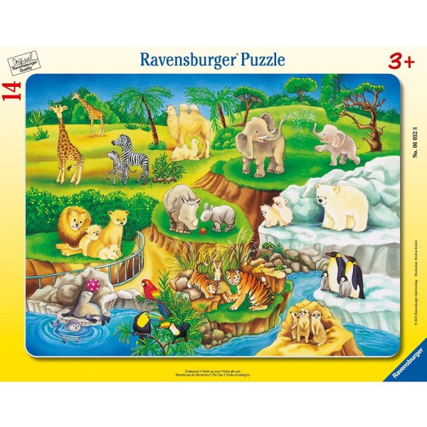 Puzzle cadre : 14 pièces : Visite au zoo - Ravensburger-06052