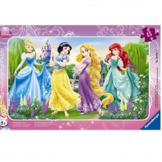 Puzzle cadre : 15 pièces : La promenade des princesses