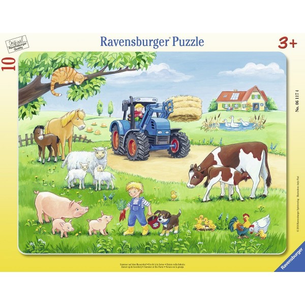 Puzzle cadre 10 pièces : Un été à la ferme - Ravensburger-06117