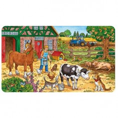 Puzzle cadre 15 pièces : La vie à la ferme