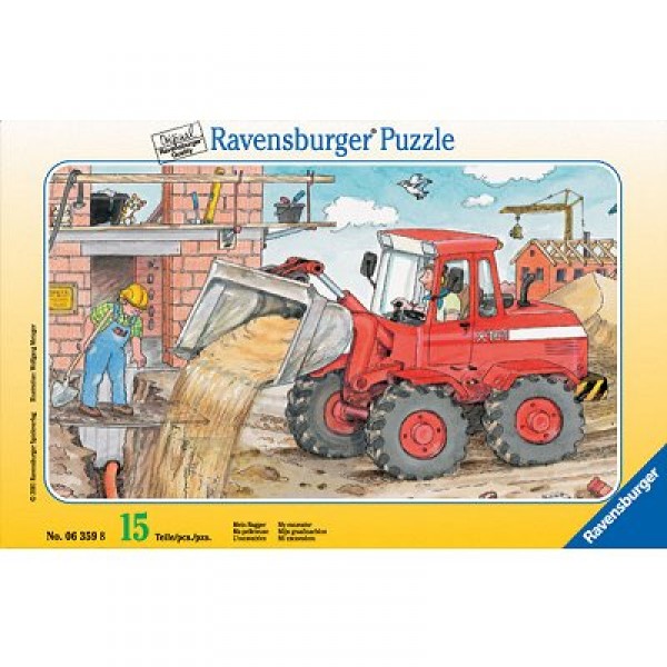 Puzzle cadre - 15 pièces :  Ma pelleteuse - Ravensburger-06359