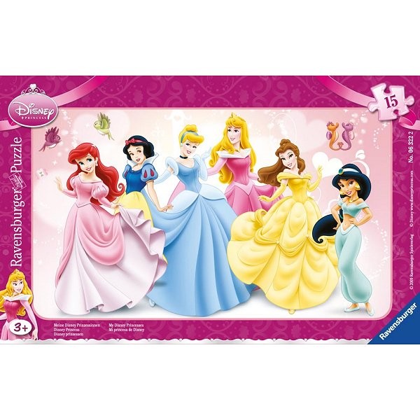 Puzzle Cadre - 15 pièces : Princesses Disney - Ravensburger-06322