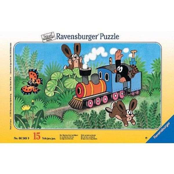 Puzzle cadre - 15 pièces :  Taupinet,  Conducteur de locomotive - Ravensburger-06349