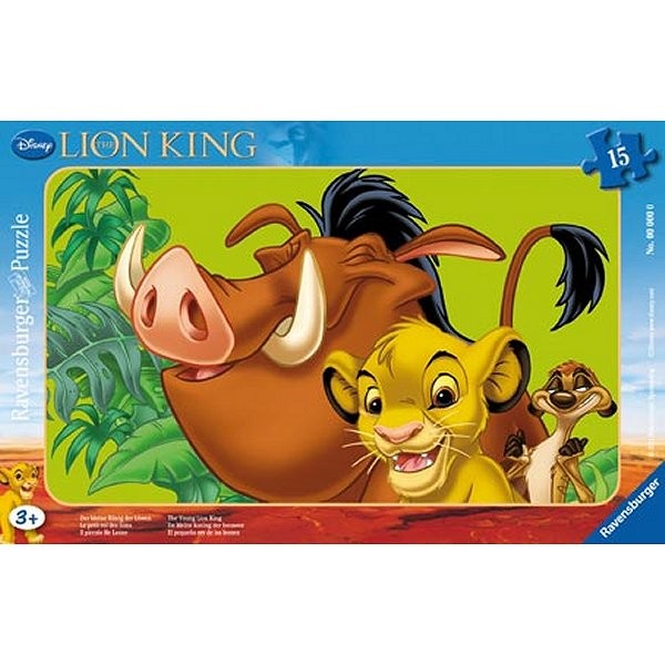 Puzzle cadre - 15 pièces - Le roi lion : Simba, le lionceau - Ravensburger-06008