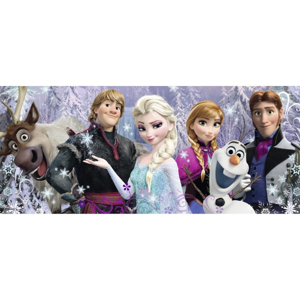 Puzzle Panorámico 200 piezas XXL: Frozen: Arendelle bajo la nieve eterna - Ravensburger-12801