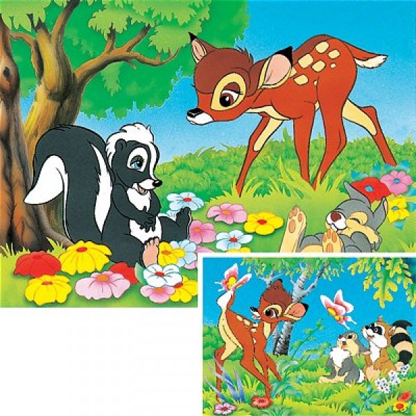 Puzzles 2x20 pièces - Bambi et ses amis - Ravensburger-08951