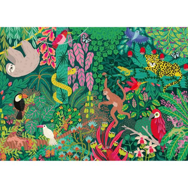 Puzzle 1000 pièces : Forêt tropicale magique  - Ravensburger-12001432