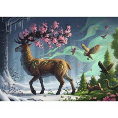 Puzzle 1000 pièces :  Le cerf du printemps