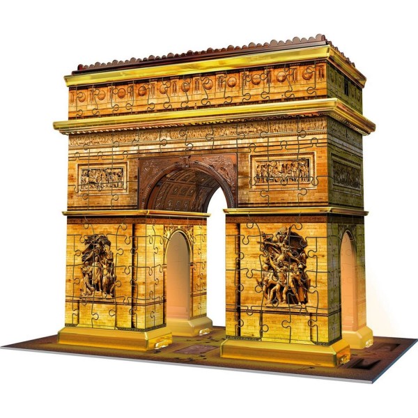 216 piece 3D puzzle: Illuminated Arc de Triomphe - Ravensburger-12522