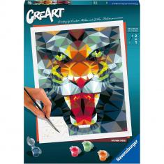 Creart Paint by Numbers: Polygon Tiger