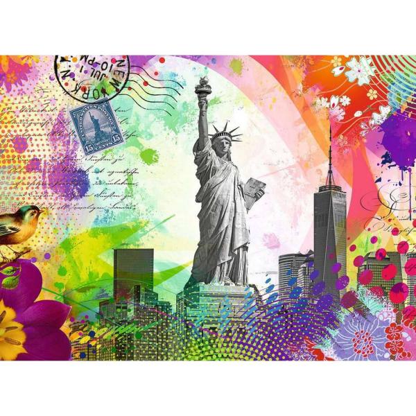 Puzzle 500 pièces :  Carte postale de New York - Ravensburger-12000368