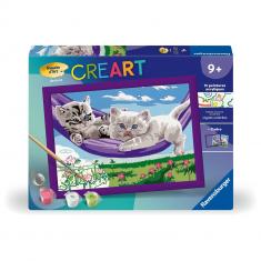 CreArt Kids 18x24cm : Chaton dans le hamac 