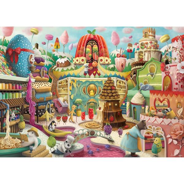 Puzzle de 1000 piezas: La calle de la dulzura - Ravensburger-12001195