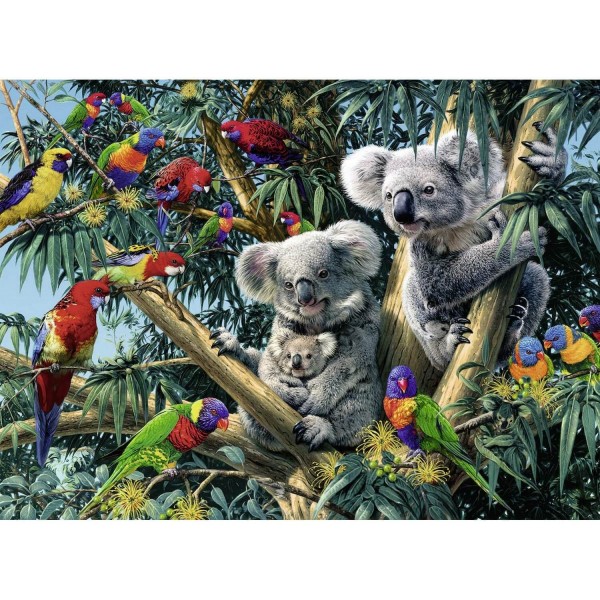 Puzzle 500 pièces - Koalas dans l'arbre - Ravensburger-14826