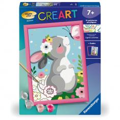  CreArt Kids 18x24cm: Kaninchen und Schmetterling