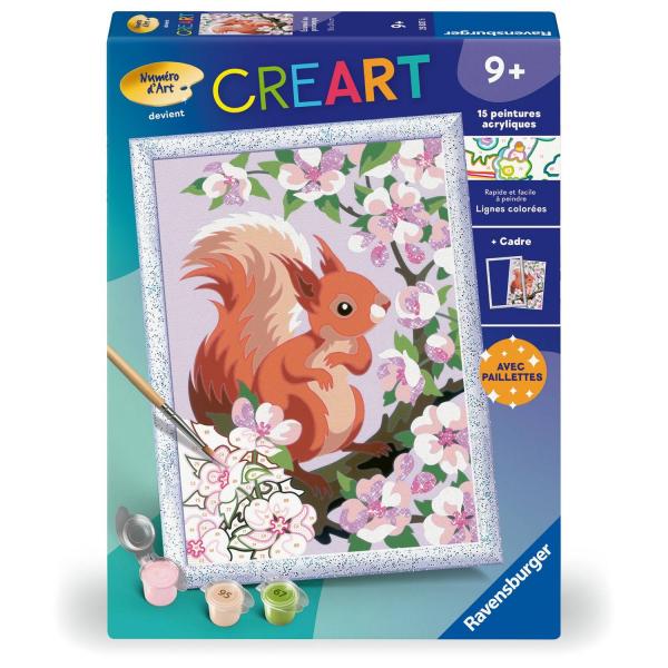 CreArt Kids 18x24cm : ecureuil au printemps  - Ravensburger-25837