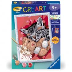 CreArt Kids 18x24cm : Chaton et son nounours 