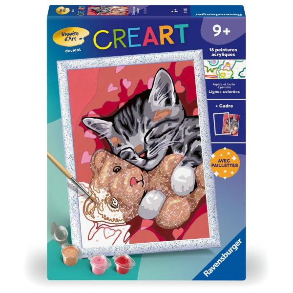 CreArt Kids 18x24cm : Chaton et son nounours  - Ravensburger-25838