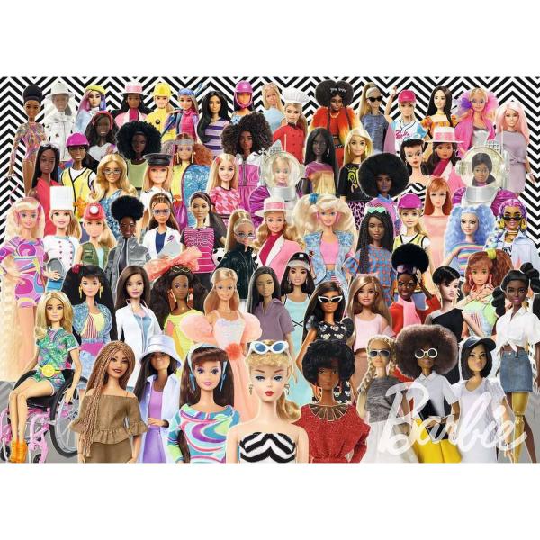 Puzzle 1000 Teile: Herausforderungspuzzle: Barbie - Ravensburger-12000593