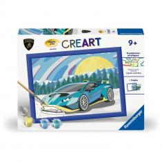  CreArt Kids 18x24cm: Blauer Lamborghini