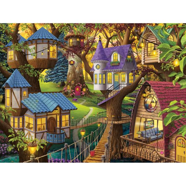 Puzzle 1500 pièces : ​ Crépuscule à la cime des arbres - Ravensburger-12001009