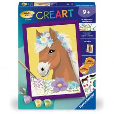 CreArt Kids 18x24cm: Caballo florido