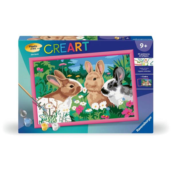 CreArt Kids 31x21cm: Conejos en el prado - Ravensburger-25847