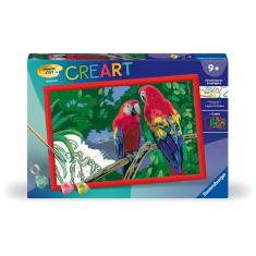  CreArt Kids 31x21cm: Bunte Papageien