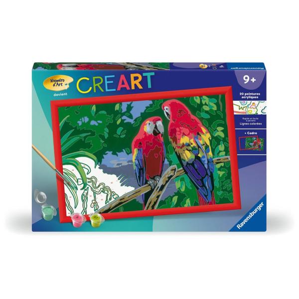  CreArt Kids 31x21cm: Bunte Papageien - Ravensburger-25854