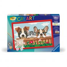 CreArt Kids 31x21cm : Chiens et chat 