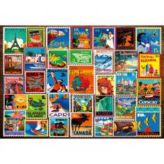 200 piece puzzle: Stamps from around the world