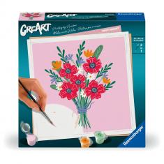 CreArt 20x20cm: Mohnblumenstrauß