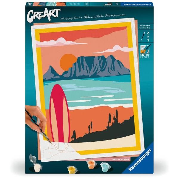 CreArt 30x40cm: Atardecer en la playa - Ravensburger-23898