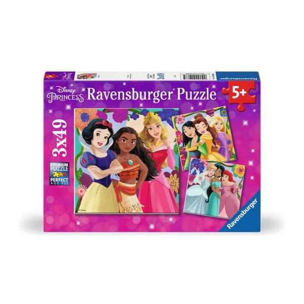Puzzle de 3 x 49 piezas: Princesas Disney: ¡Girl Power! - Ravensburger-12001068
