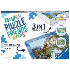 Accessoires de puzzles 3 en 1 : Boîte de tri
