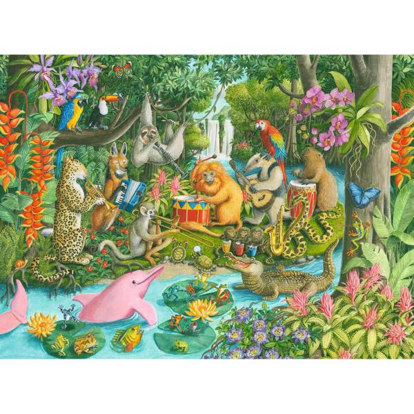 100 piece XXL puzzle: The animal orchestra - Ravensburger-13367