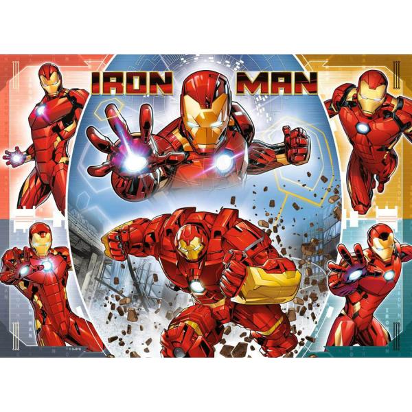 Puzzle XXL de 100 piezas: El poderoso Iron Man, Marvel Avengers - Ravensburger-13377