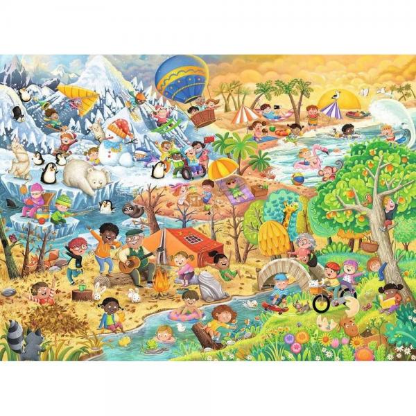 Puzzle 100 pièces XXL : Les 4 saisons - Ravensburger-12004050