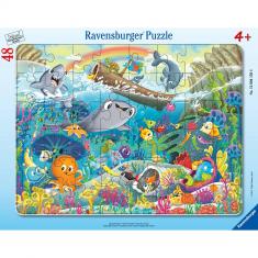 48-piece frame puzzle: Ocean Friends