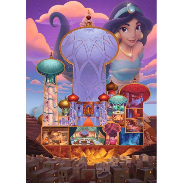 Puzzle de 1000 piezas: Jasmine (Colección Disney Princess Castle) - Ravensburger-17330