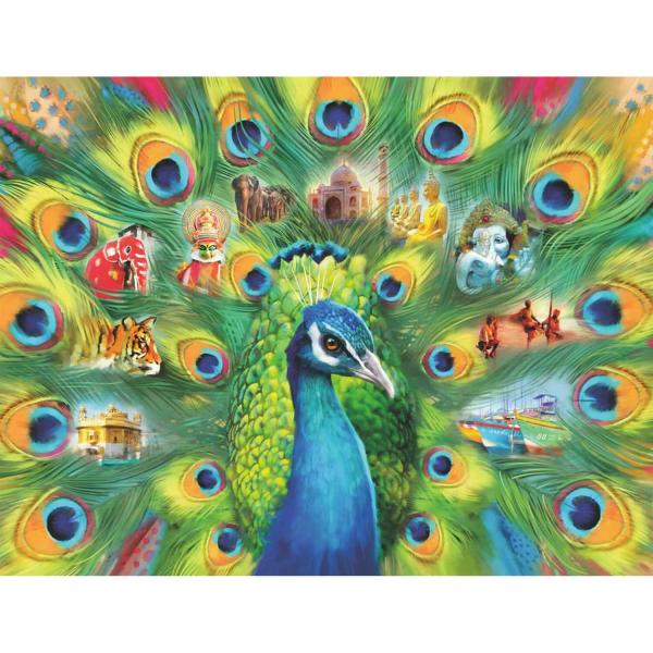 Puzzle 2000 pieces: The country of the peacock - Ravensburger-16567