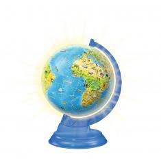 Puzzle 3D 180 pièces : Globe terrestre illuminé 