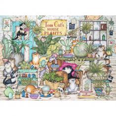 Puzzle de 500 piezas: Las plantas de interior del gato Tom